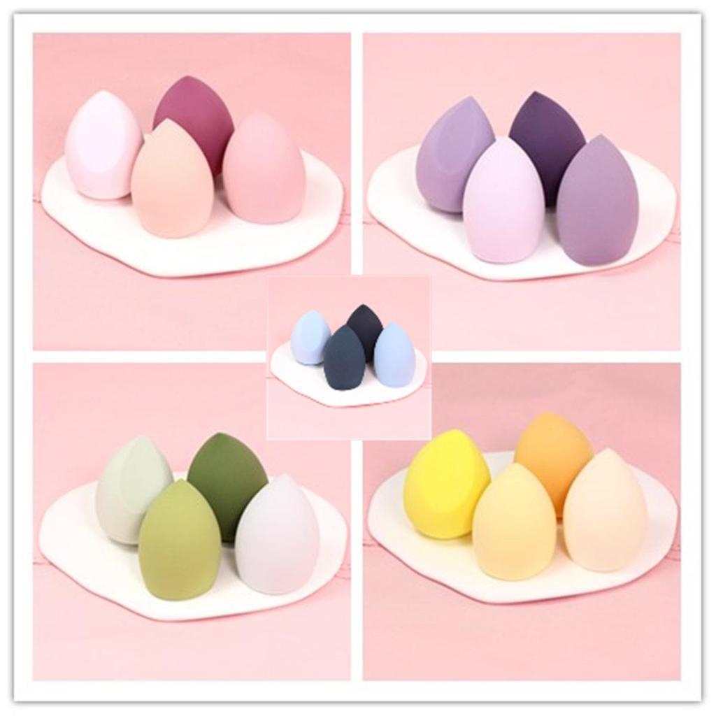 Patent Box 4-Piece Makeup Sponge Set - Cushion Puff, Makeup Eggs, Gourd, Water Drop, Slant Cut Puff