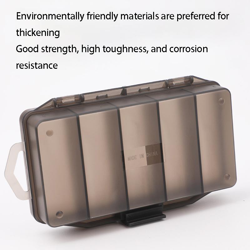Gun Color Five Grid Box Fishing Gear Bait Glitter Storage Box Accessories Box Plastic Set Tool Box Lure Box