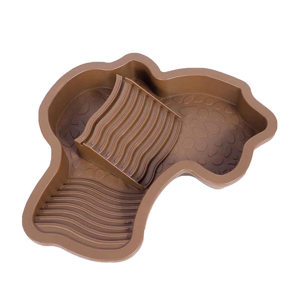 Detachable Reptile Water Bowl For Turtles With Ramp Designing Durability Easy To Assemble for Indoor or Outdoor Use