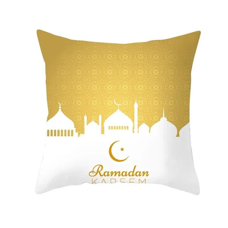 EID Mubarak Decorative Cushion Cover Ramadan Decoration Home Islamic Muslim Ramadan Kareem EID Al Adha Gift Sofa Pillow Cover