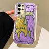 Cute Line Graffiti Cat Phone Cases for Samsung Galaxy A55 A56 A26 A36 A16 A15 A24 A14 A34 A54 S25 S24 S23 Shell Silicone Cover