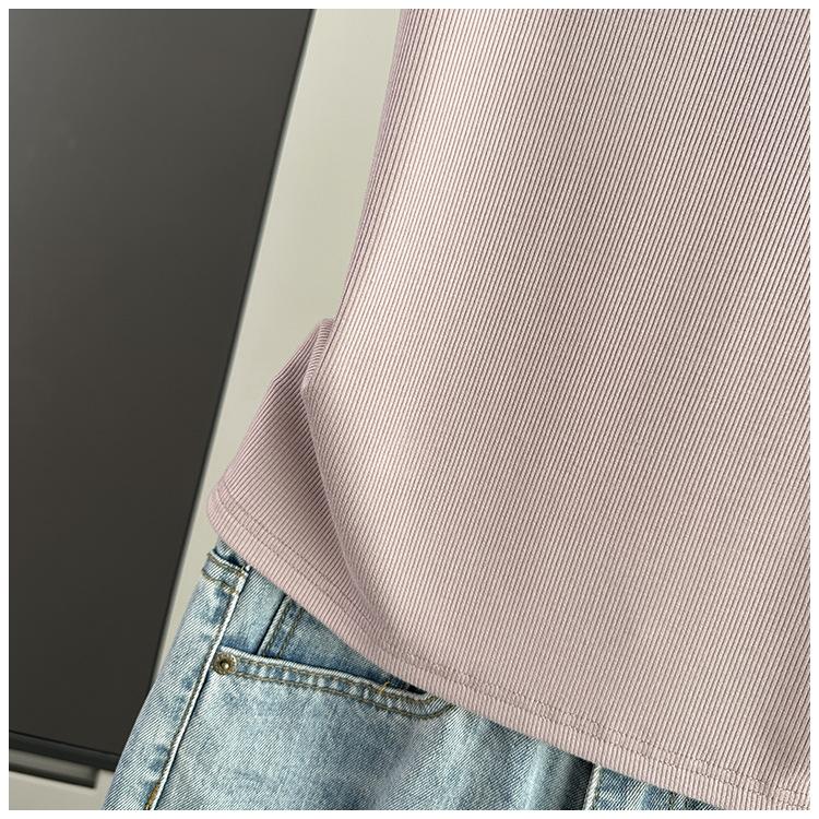 Raglan Short Sleeve Color Block T-Shirt Plus Size Loose Slim Crop Top For Summer Versatile Breathable Soft Material Flattering Slim Women Top