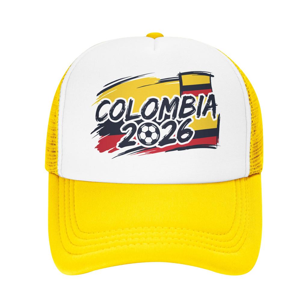 Kolumbien Fußballspiel Netz-Baseballkappen Unisex Sonnenhüte USA Kanada Mexiko Fußballkappen Verstellbare Sommer-Trucker-Kappen