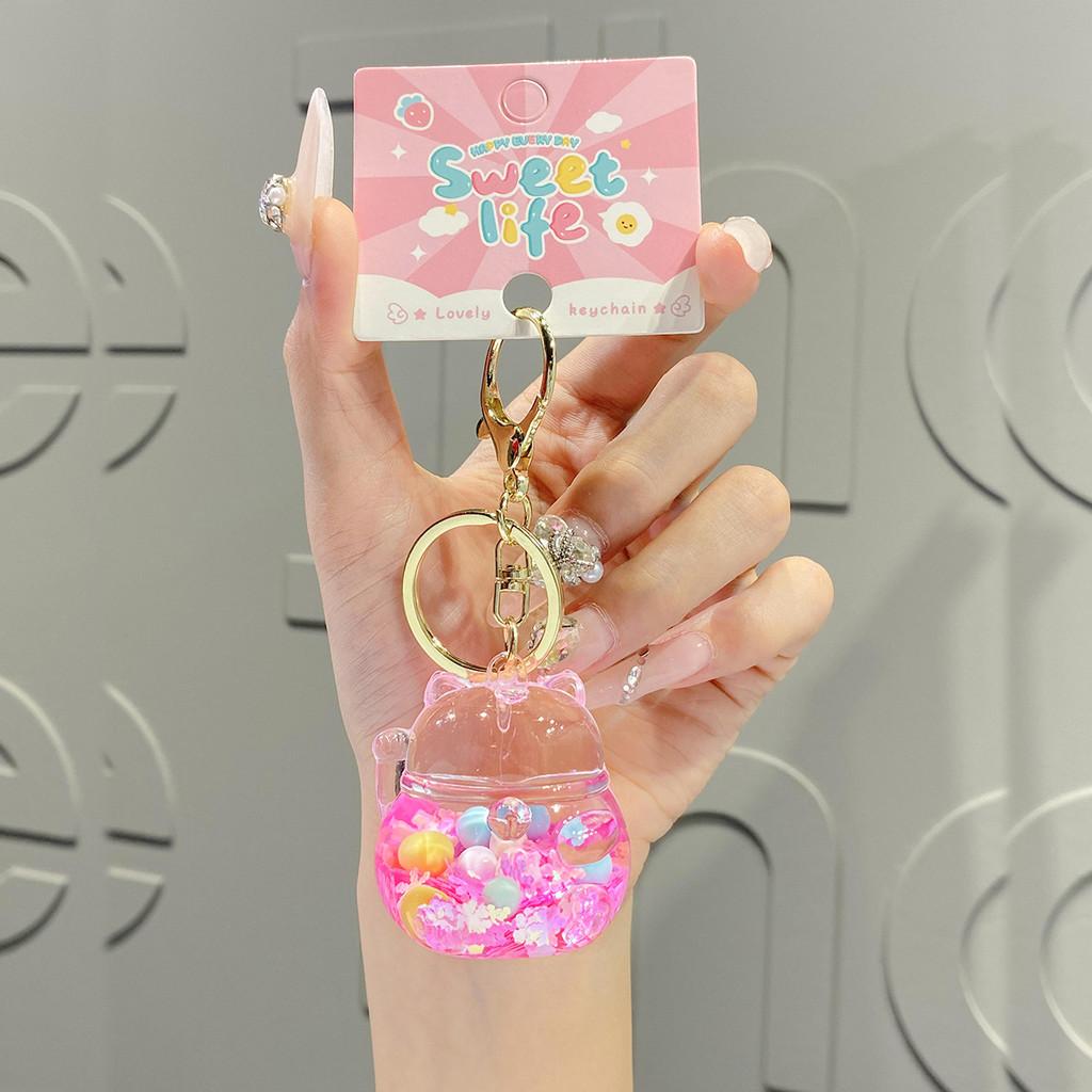 Liquid Eyecatching Acrylic Panda Keychain Trendy And Fun Gift For Friends Family And
