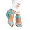 Fashion Summer Women's Sandals Fashion Wedge Heel Casual Shoes Open Toe Women Large Size Sandals Simple Female Shoes Suede Zapatos Mujer