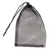 Multi Purpose Black Durable Nylon Mesh Drawstring Bag Storage Pouch Home Travel Outdoor Activity Laundry Bag Stuff Sack