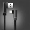 90 Degree Elbow Cable 40W 5A Fast Charging USB To Type C Cable Nylon Weave Charger Cable USB C Adapter Charge Cord 0.25/1/1.5/2M