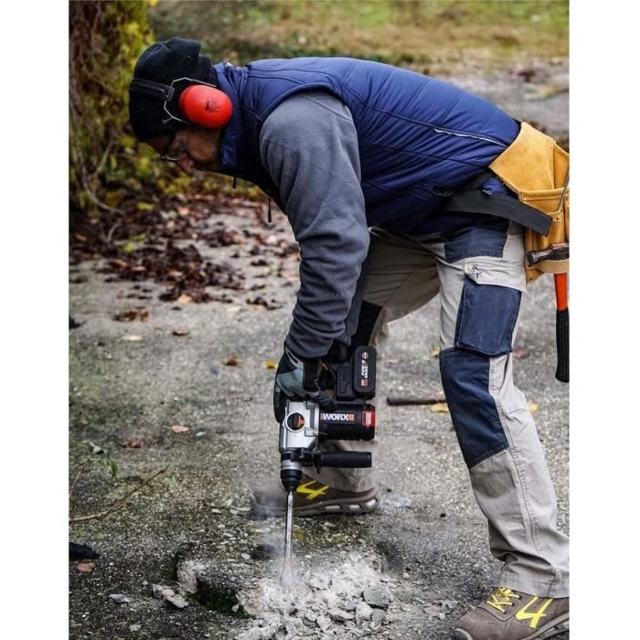 Worx Nitro - Cordless Brushless Hammer Drill - 20v-4ah - Wx380