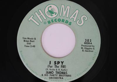 Disco de 7 polegadas JAMO THOMAS I Spy For The Fbi Snake Hip Mam 303 THOMAS 1966 EUA SoulFunk Usado