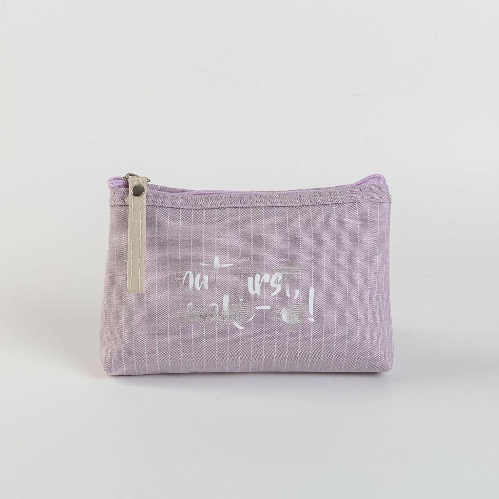 Women's Portable Zipper Cosmetic Bag & Coin Purse