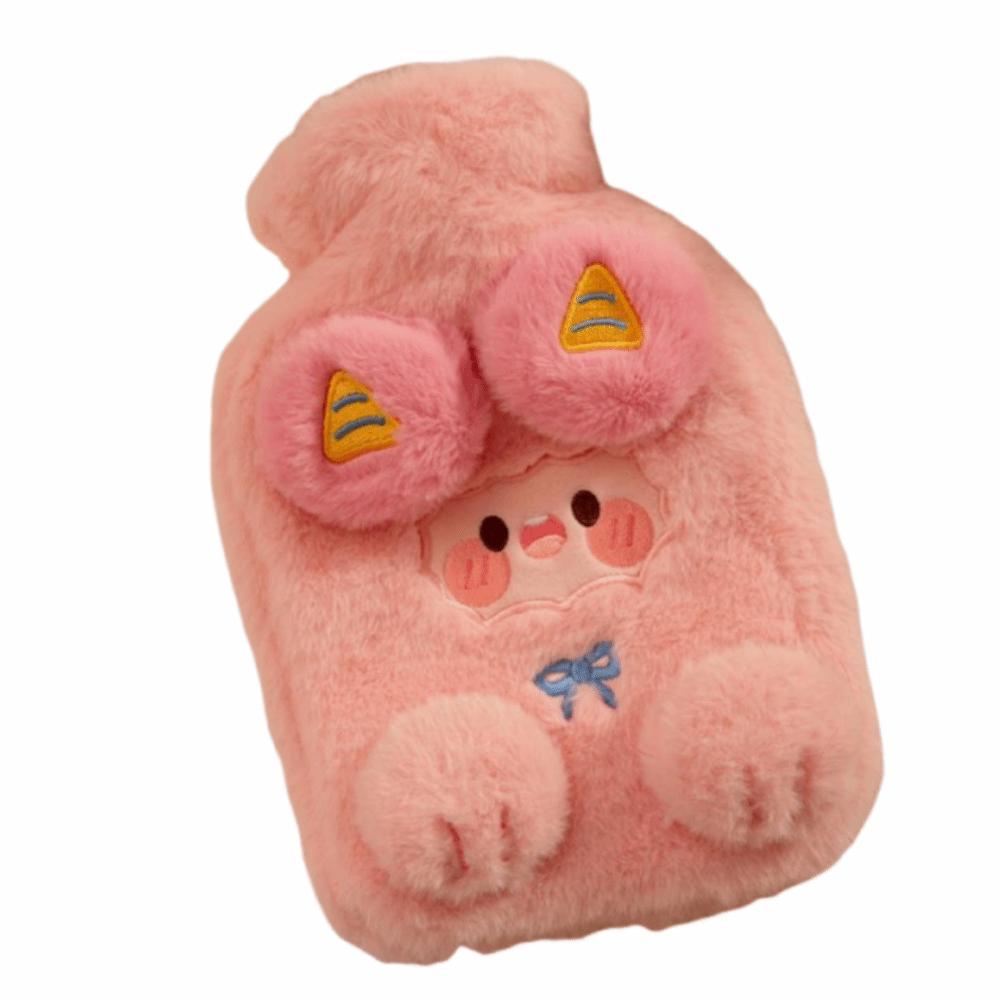 Cartoon Warm Water Bag Lamb Pattern Water-filling Bottle Soft Hot Water Bottles  Gifts