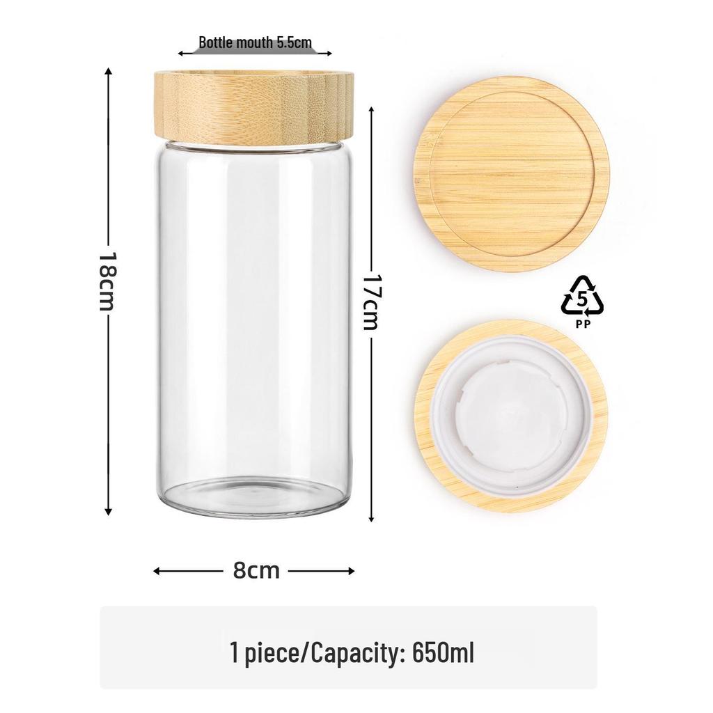 Food Grade Sealed Glass Storage Jar for Tea, Coffee & More