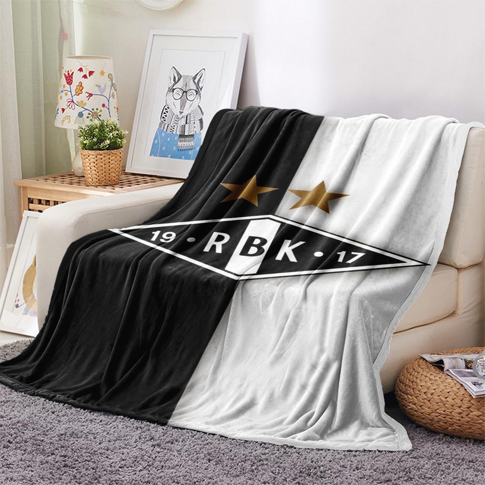 1PC Rosenborg Ballklubb Print Flannel Blanket, High Quality Comfortable for All Seasons, Home Decor, Warmth and Comfort, Perfect for Christmas Gifts