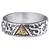 Auge des Horus Goldener Edelstahlring Freimaurersymbol Ring