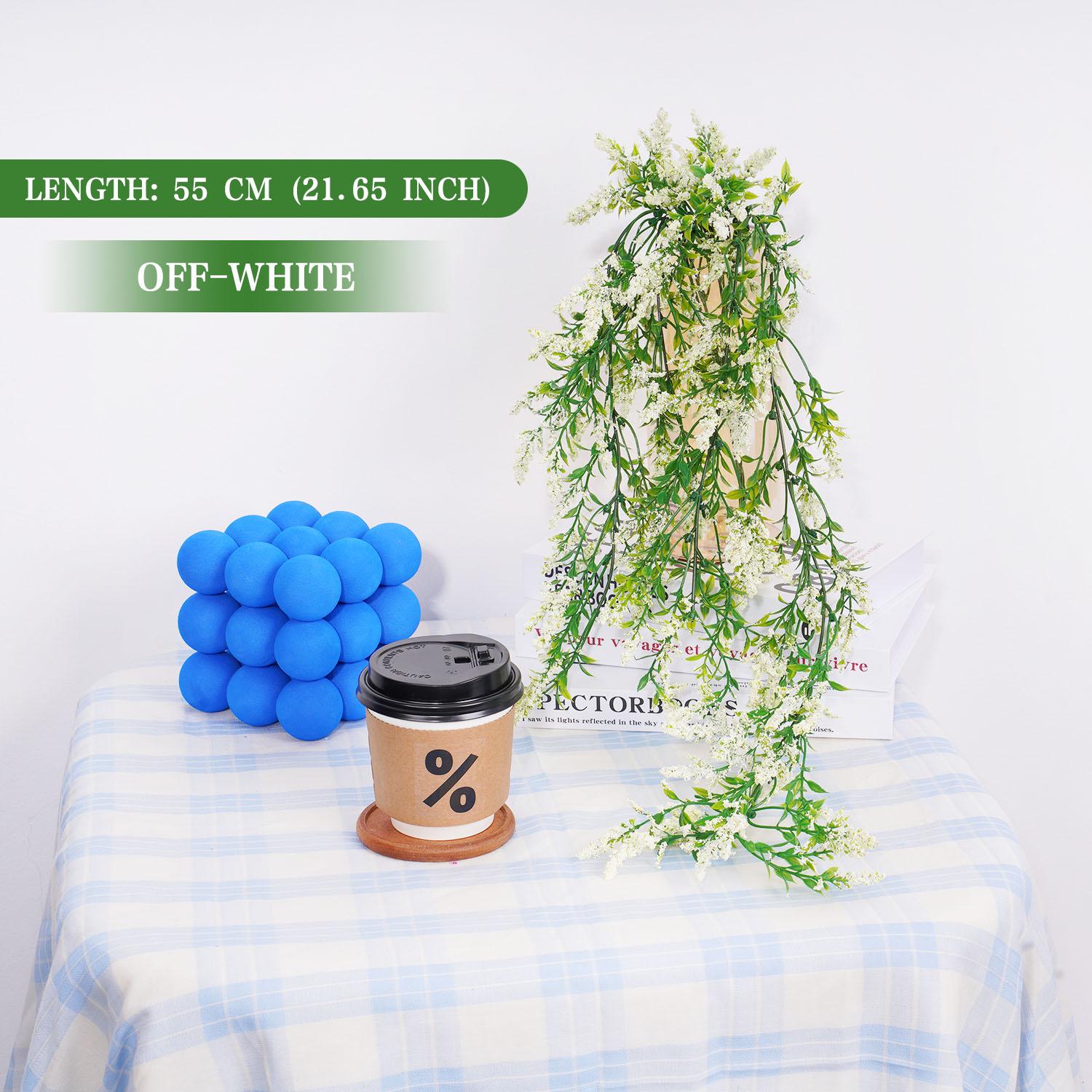 

55CM Artificial Hanging Vine Garland Fake Lavender Flowers for Wedding Party Home Garden Yard Decor Wall Hanging Baskets Decor