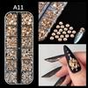 Nail Art 12 Grids Colorful Flatback  Gems Diy Manicure Decor 3D Nail Diamond For Makeup, Nails, And Crafts