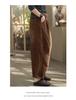 Women's Retro Corduroy Harem Pants - Elastic Waist, Lace-up, Patchwork, Plus Velvet, Thickened for Spring/Autumn