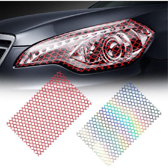 Honeycomb Car Taillight Sticker,Universal Reflective Decals Sticker Waterproof Rear Light Film Self Adhesive Tail Light Lamp Stickers Car Styling
