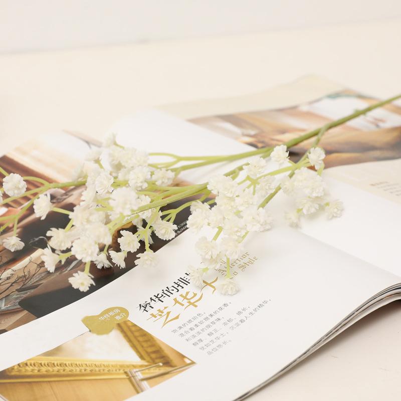 

Искусственный цветок вкраплений Mantianxing Декор для домашнего стола Свадебные цветы Пластик Гипсофила Babysbreath молочный белый