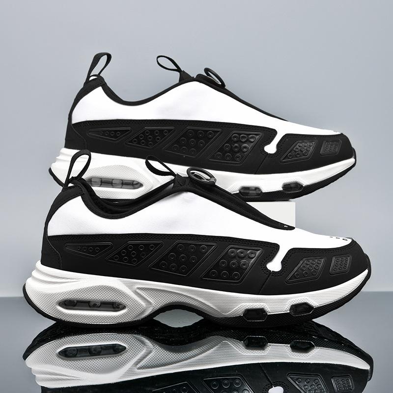 Large size autumn sports air cushion cushioning zipper lightweight casual running shoes