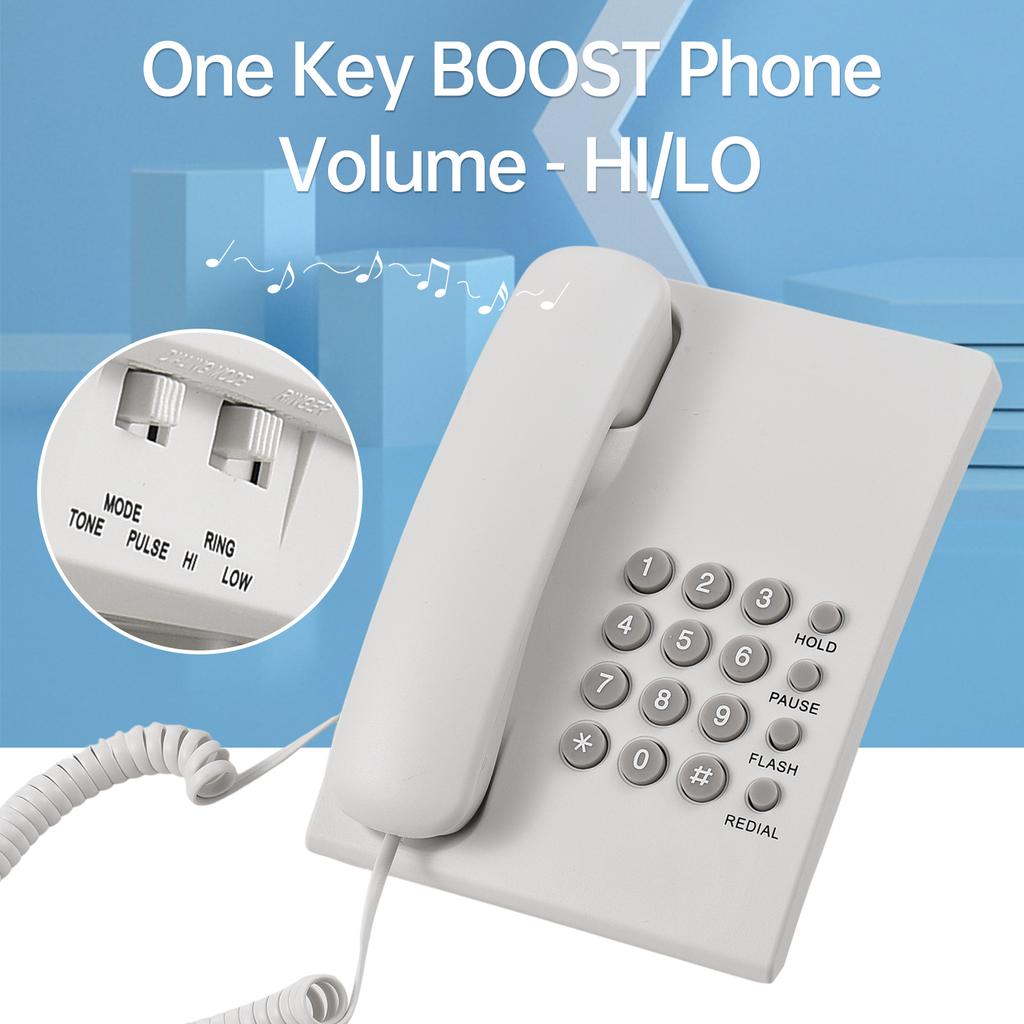 Schnurgebundenes Telefon 2-Zeilen - Festnetztelefon Mit Freisprechen