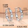 Retro Elegant Style Hoop Earrings For Women Opal Shiny Cubic Zirconia Crystal Pendientes Fine Jewelry Gifts