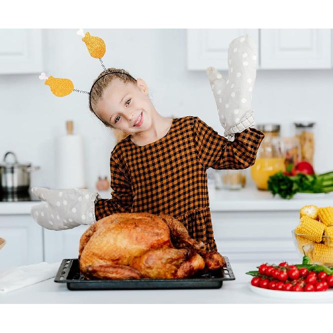 Geefuun 6PCS Thanksgiving Turkey Headband Decorations - Party Head Boppers Accessories