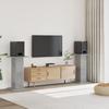 Speaker Stands (2 Pcs) Concrete Grey 30 X 30 X 80 Cm Engineered Wood