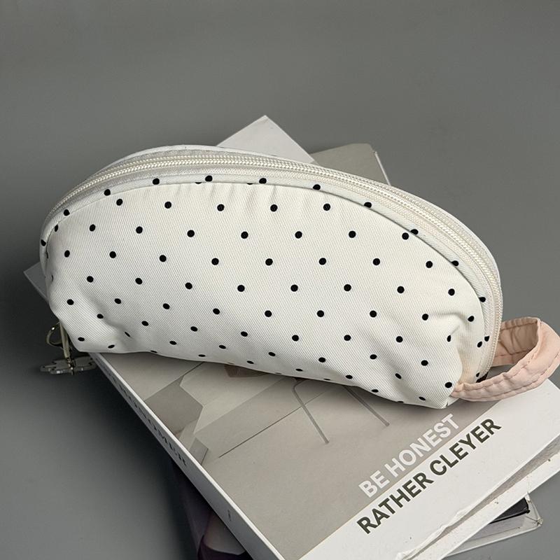 Polka Dot Design Pencil Case Large-Capacity Soft Touch Pen Bag Stationery Pouch Stationery Organizer Back To School