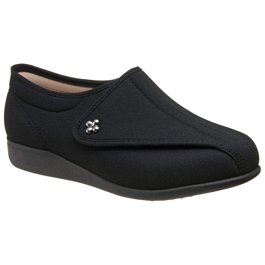 Asahi Shoes KS23143RT Women's Black Stretch Shoes, Size 23.5