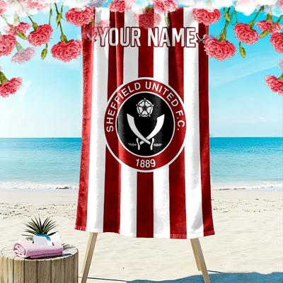 Asciugamano da Spiaggia Personalizzato con Nome Sheffield FC, Asciugamano Grande Morbido Asciugatura Rapida per Spiaggia Campeggio Nuoto_xia