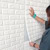Brick Pattern Wall Sticker Simple  Foam Self-adhesive  3d Wallpaper Sticker Antique Culture Stone Wall Enclosure Wallpaper