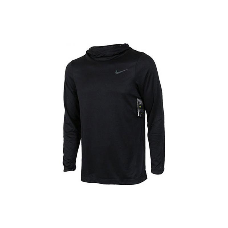 

Nike Однотонная толстовка с капюшоном и принтом логотипа, с длинными рукавами, мужские топы, черный 829353-010 XXL