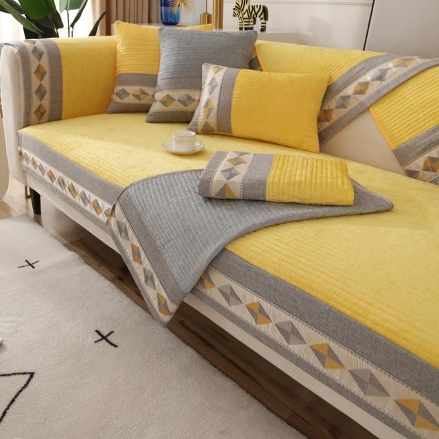 

Утолщенный хлопковый чехол для дивана, четырехсезонный универсальный нескользящий диван, полотенце, подушка для дивана, полотенце для гостиной, современный декор 1pc 45x45 pillowcase