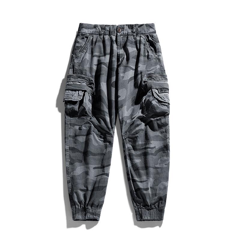 2025 Men's Trendy Cargo Cuffed Harem Pants - Versatile High Street Youth Sports & Leisure Trousers