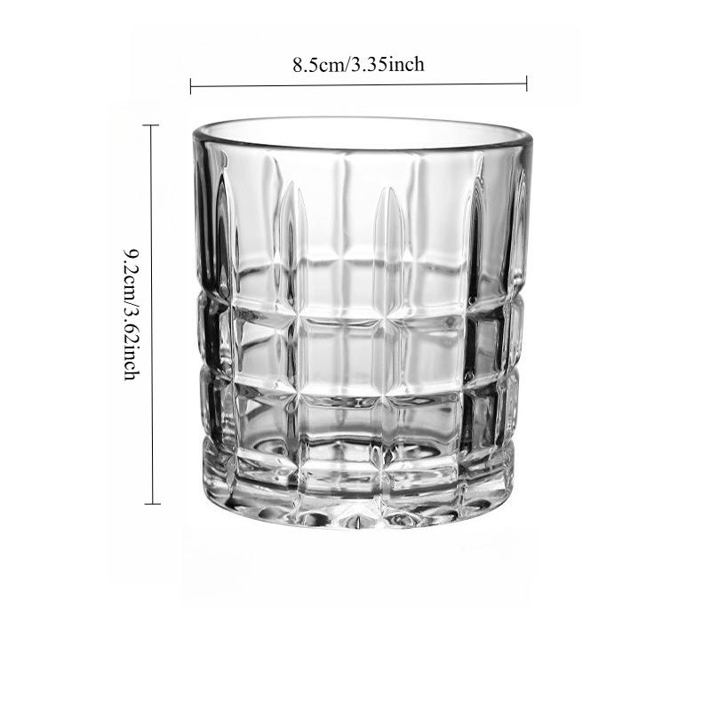 285ml/320ml/340ml/360ml Glass Cups Coffee Mug Transparent Cocktail Glass Luxury Wine Glass Korean Style Water Cup New Year Gifts 1pcs