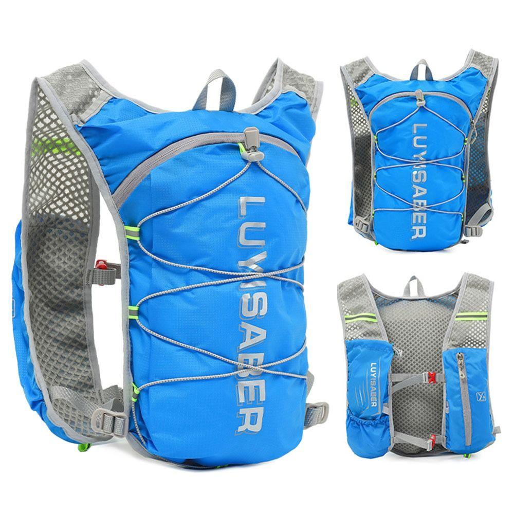 Mochila de Hidratação Nylon Marathon Mochila Refletiva para Caminhada Mochila de Corrida Unissex