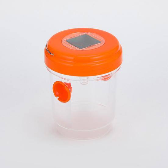2/4Pcs Outdoor Hanging Wasp Trap Solar Powered Hornet Bee Catcher with UV LED Light Reusable Outside Garden Patio Yellow Jacket Trap Bottle