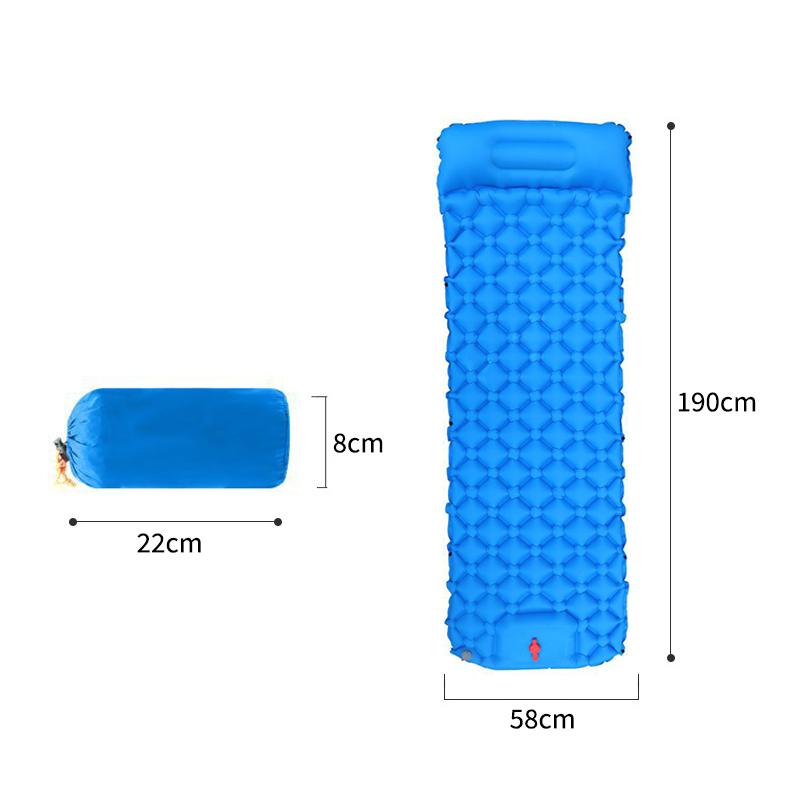Lightweight Sleeping Air Mattress Ultralight Built In Inflator Pump Outdoor for Camping Hiking Travel