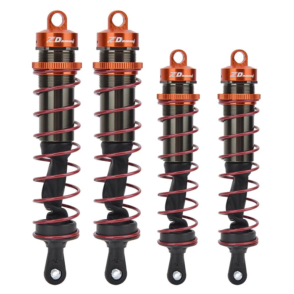 1Celsius8 RC Car Metal Oil Pressure 2pcs Front Shock Damper 2pcs Rear Shock Damper (Red)