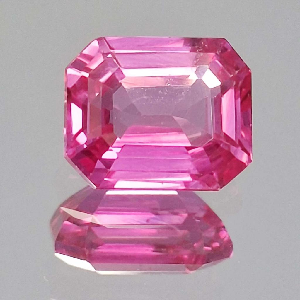 Pink Color Sapphire Natural 11-13 Ct Emerald Cut Fabulous Certified Gemstone