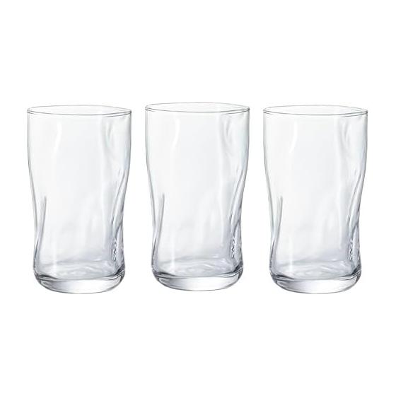 ADERIA [Tebineri Fluid Glass, 480ml, Set of 3, Made in Japan B6892] Cup, Tumbler, Durable, Unbreakable, Comes with Spout, For Commercial Use, Home