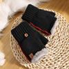 Soft Dual-use Gloves Acrylic Fibres Half Finger Gloves Knitted Yarn Flip Mittens  Keep Warm