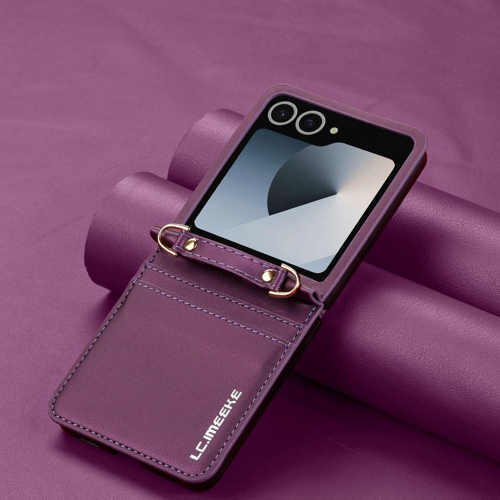 Samsung Galaxy Z Flip7 Leather Phone Case & Wallet (Compatible with Z Flip6/Flip4)