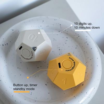 Yousheng Multi Cube Timer Tragbarer 1/3/5/10/15/20/25/30/45/60/90 Minuten Einstellung Rotierender Timer Vibrationserinnerungsmodi Studieren Kochen Übungsuhr