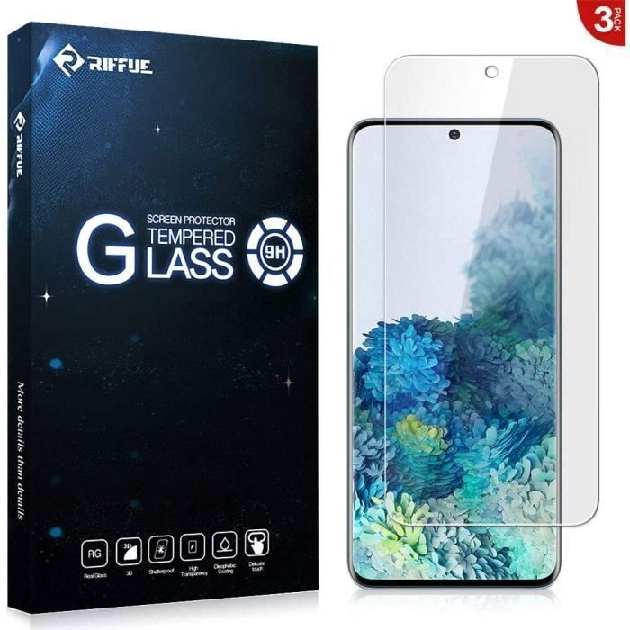 Protection écran - LuffyShop - Samsung Galaxy S20 Plus - Lot de 3 - Anti casse - Anti rayure - Verre trempé 9H