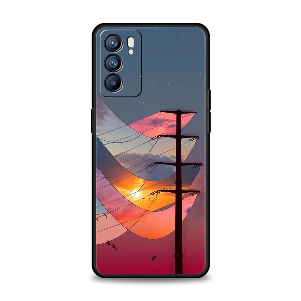 Carino arte bella indie rosa acceso Custodia Per Oppo Reno8 Reno7 Reno6 Pro A54 5G Find X6 X5 A53 A52 A9 A15 A95 A17 A16 A57 A31 Copertura