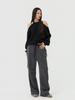 Beidipi Tuck Non-Obi Low-Rise Pants, Charcoal
