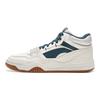 Li Ning Yue Bai Hi Casual Versatile Thick Sole Non-Slip Wear-Resistant Breathable High-Top Skate Shoes Men Sneakers White Green AGCU347-1