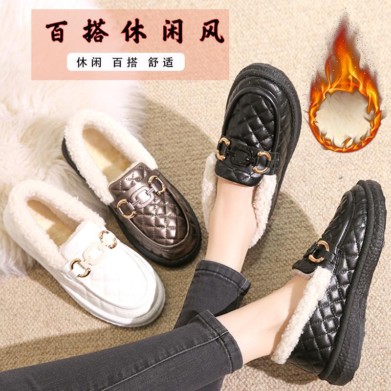 Winter New Cloth Shoes Women's Cotton Shoes Fashion Trend One Pedal Snow Boots